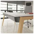 Bureau rectangulaire 180x80 Blanc/ Hêtre Bangkok