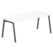 Bureau rectangulaire 180x80 Blanc / piét. anthracite BANGKOK