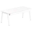 Bureau rectangulaire 180x80 Blanc / pi&eacute;t. Blanc BANGKOK 