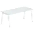 Bureau rectangulaire 180x80 Blanc / pi&eacute;t. Blanc BANGKOK 