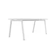 Bureau rectangulaire 180x80 Blanc / pi&eacute;t. Blanc BANGKOK 