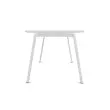 Bureau rectangulaire 180x80 Blanc / pi&eacute;t. Blanc BANGKOK 