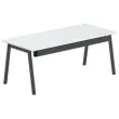 Bureau rectangulaire 180x80 Gris / piét. Anthracite BORN