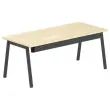 Bureau rectangulaire 180x80 H&ecirc;tre / pi&eacute;t. Anthracite BANGKOK 