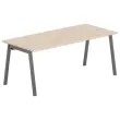 Bureau rectangulaire 180x80 Acacia Clair / piét. Anthracite BANGKOK