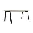 Bureau rectangulaire 180x80 Acacia Clair / piét. Anthracite BANGKOK