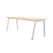 Bureau rectangulaire 180x80 Acacia Clair / piét. blanc BANGKOK