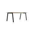 Bureau rectangulaire 180x80 Noyer / pi&eacute;t. Anthracite BANGKOK 