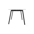 Bureau rectangulaire 160x80 Blanc/ pi&eacute;t. Anthracite BANGKOK 