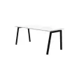 Bureau rectangulaire 160x80 Blanc/ pi&eacute;t. Anthracite BANGKOK 