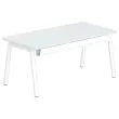Bureau rectangulaire 160x80 Gris/ pi&eacute;t. Blanc BANGKOK 