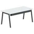 Bureau rectangulaire 160x80 Gris / pi&eacute;t. Anthracite BANGKOK 