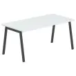 Bureau rectangulaire 160x80 Gris / pi&eacute;t. Anthracite BANGKOK 