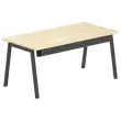 Bureau rectangulaire 160x80 Hêtre / piét. Anthracite BANGKOK