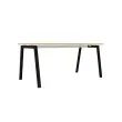 Bureau rectangulaire 160x80 Hêtre / piét. Anthracite BANGKOK