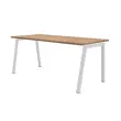 Bureau rectangulaire 160x80 Noyer / piét. Blanc BANGKOK