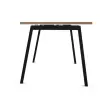 Bureau rectangulaire 160x80 Noyer / piét. Anthracite BANGKOK