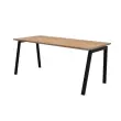 Bureau rectangulaire 160x80 Noyer / piét. Anthracite BANGKOK