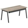Bureau rectangulaire 160x80 Ch&ecirc;ne vein&eacute; / pi&eacute;t. Anthracite BANGKOK 