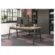 Bureau rectangulaire 160x80 Ch&ecirc;ne vein&eacute; / pi&eacute;t. Anthracite BANGKOK 