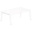 Table rectangulaire 200x120 Blanc / Piét.Blanc