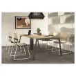 Table rectangulaire 200x120 Blanc / Piét.Blanc
