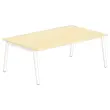 Table rectangulaire 200x120 Hêtre / Piét.Blanc
