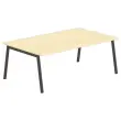 Table rectangulaire 200x120 Hêtre / Piét.Anthracite