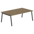 Table rectangulaire 200x120 Noyer / Pi&eacute;t.Anthracite 