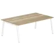 Table rectangulaire 200x120 CH&ecirc;ne Vein&eacute; / Pi&eacute;t.Blanc 