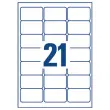 Étiquettes de masquage laser AVERY 63,5 x 38,1 mm 25 f x 21 étiquettes