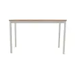 Table modulaire rectangulaire 120 x 60 chêne veiné / alu