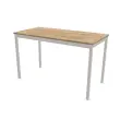 Table modulaire rectangulaire 120 x 60 chêne veiné / alu