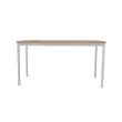 Table modulaire rectangulaire 140 x 70chêne veiné / alu