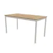 Table modulaire rectangulaire 140 x 70chêne veiné / alu