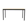 Table modulaire rectangulaire 140 x 70 acacia / noir 