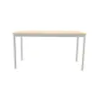 Table modulaire rectangulaire 140 x 70acacia / alu 