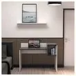Bureau adapté pour le télétravail en mélaminé avec niche - L 121 cm