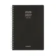 Agenda semainier à spirale - Ligne - 14,8 x 21cm - Noir - Septembre à décembre - BREPOLS