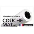 Rouleau de papier couch&eacute; mat  0,914  X90 m - 90g 