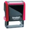 Tampon personnalisable Printy 4910 - Boîtier rouge - Encre noire - 2 lignes maxi