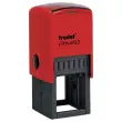 Timbre personnalisable Printy 4923 - Bo&icirc;tier rouge - Encre noire - 30 x 30 mm - 5 lignes max 