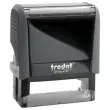 Timbre personnalisable Printy 4912 - Boîtier gris - Encre noire - 47 x 18 mm - TRODAT