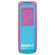 Timbre mobile personnalisable Printy 9512 - Boîtier rose/turquoise - 47 x 18 mm - 5 lignes max