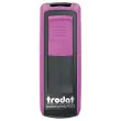 Timbre mobile personnalisable Printy 9512 - Boîtier rose - Encre noire - 47 x 18 mm - 5 lignes max