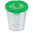 Pot anti-verse avec couvercle refermable et support pinceaux Wonday - coloris assotis - lot de 3