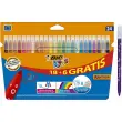 Feutre de coloriage BIC KIDS pointe moyenne - encre lavable - coloris assortis - lot de 24