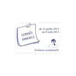 Timbre personnalisable Printy 4927 - Boîtier bleu - Encre bleue - 60x 40 mm - 10 lignes max.