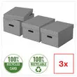 3 Boîtes de rangement Home - Taille M - Gris - ESSELTE