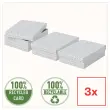 3 Bo&icirc;tes de rangement Home - Taille M basse - Blanc - ESSELTE 